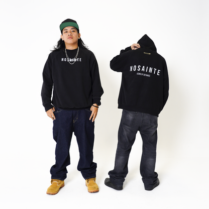Black + Grey Strikethrough Crewneck Sweatshirt