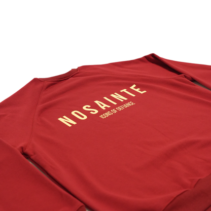 Crimson Red + Ivory Crewneck Sweatshirt