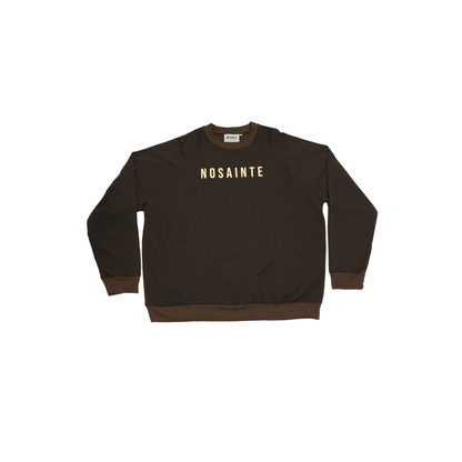 Espresso Brown + Cream Crewneck Sweatshirt