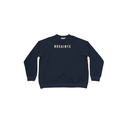 Navy Blue + Cream Crewneck Sweatshirt