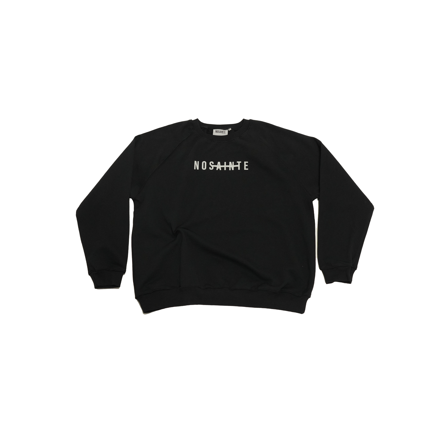 Black + Grey Strikethrough Crewneck Sweatshirt
