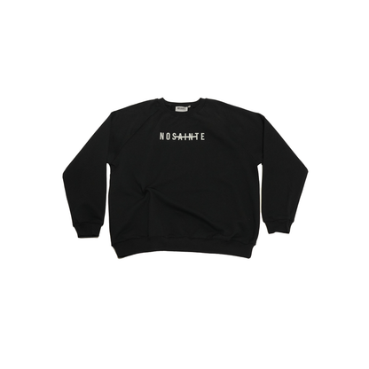 Black + Grey Strikethrough Crewneck Sweatshirt