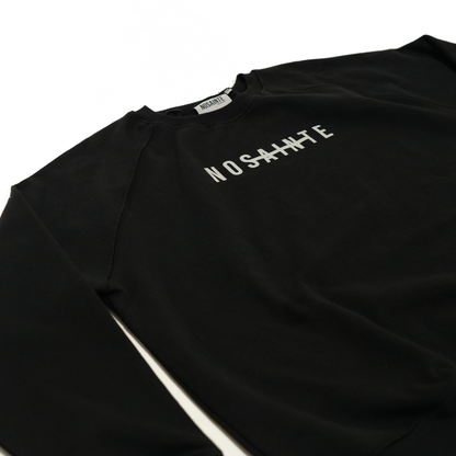 Black + Grey Strikethrough Crewneck Sweatshirt
