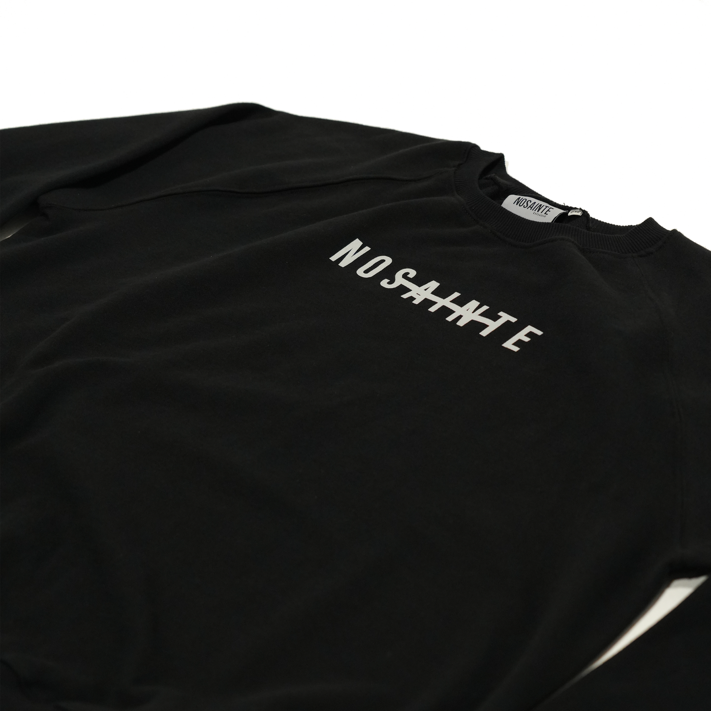Black + Grey Strikethrough Crewneck Sweatshirt