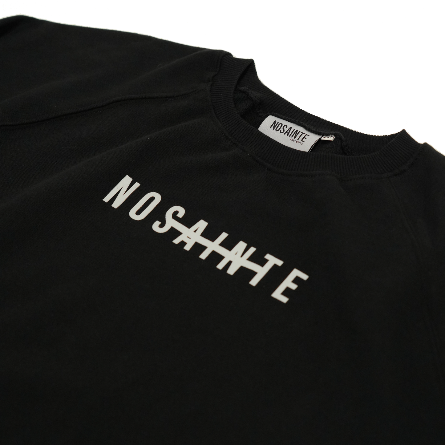 Black + Grey Strikethrough Crewneck Sweatshirt