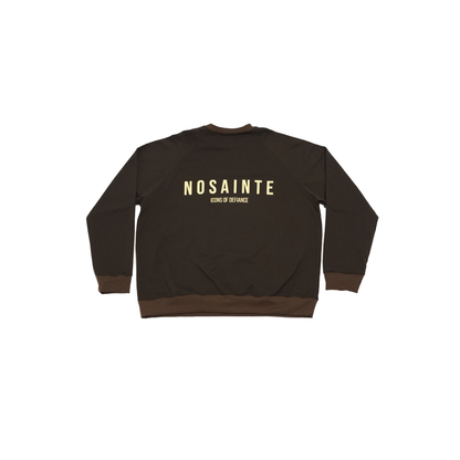 Espresso Brown + Cream Crewneck Sweatshirt