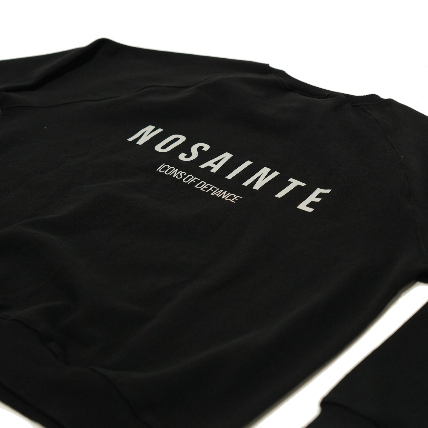 Black + Grey Strikethrough Crewneck Sweatshirt