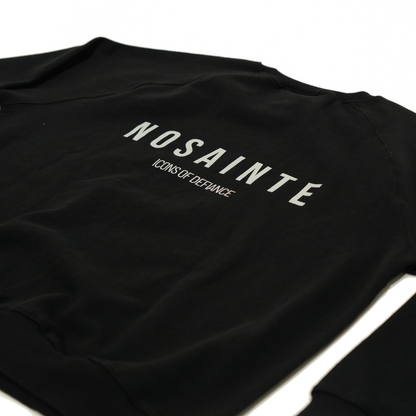 Black + Grey Strikethrough Crewneck Sweatshirt